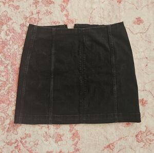 Classic Black Denim Skirt